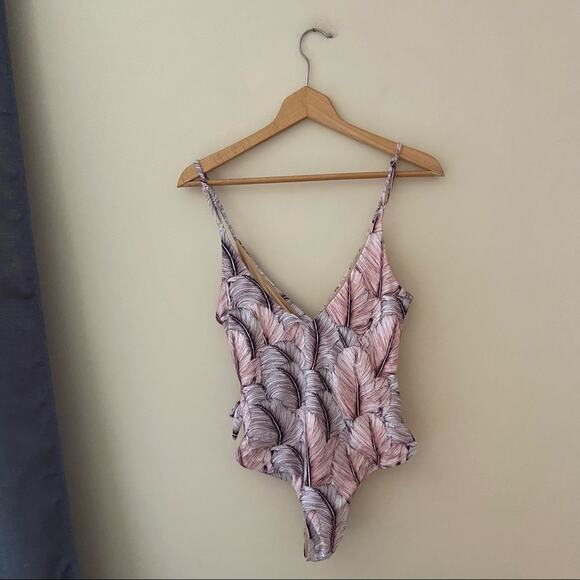 Somedays Lovin Spirit Flies Wrap One Piece Side Tie Swimwear Medium Women’s - Picture 9 of 10